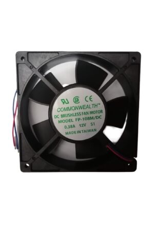 VENTILADOR 12VDC 0.38A 120X120X25MM COMMONWEALTH FP-108M-12VDC