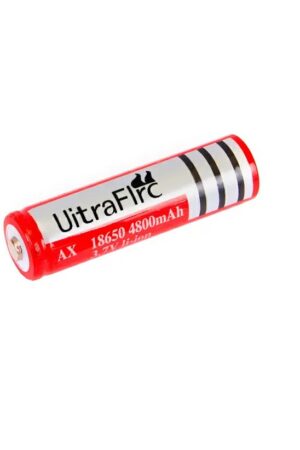 BATERIA ION DE LITIO (LI-ION) RECARGABLE TUBULAR, ROJA 18650 69X18MM 3.7V/723MA (UNIDAD)