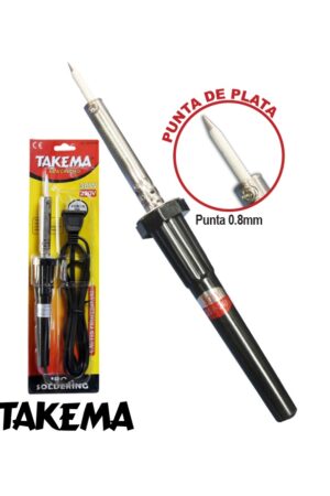 CAUTIN TIPO LAPIZ MANGO DE PLASTICO NEGRO PUNTA DE PLATA 30W