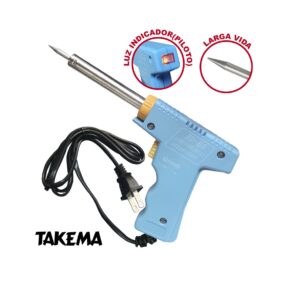 CAUTIN TIPO PISTOLA REGULABLE MANGO DE PLASTICO CELESTE 30W A 70W