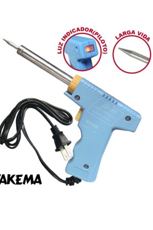 CAUTIN TIPO PISTOLA REGULABLE MANGO DE PLASTICO CELESTE 30W A 70W