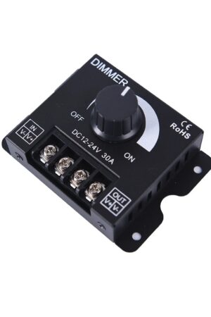 MODULO DIMMER PARA LUCES LED O MOTOR DC, CARCASA METALICA 12-24VDC/30A/720W