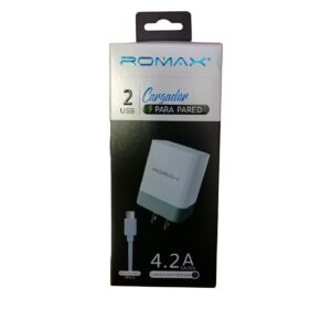 CARGADOR TIPO C / SALIDA DOBLE USB 5V 4.2A