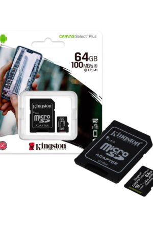 MEMORIA MICRO SD 64GB KINGSTON CANVAS SELECT PLUS UHS-I CLASE 10