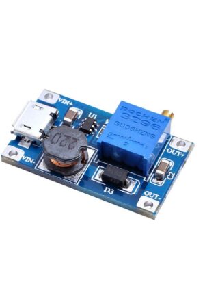 MODULO ELEVADOR DE VOLTAJE (STEP UP) ENTRADA DE 2V A 24V SALIDA 5V A 28V 2 AMPERIOS (MICRO USB)