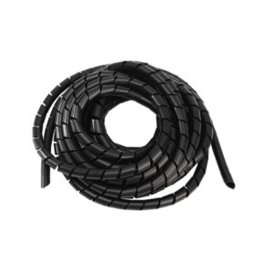 ESPIRAL PORTACABLE COLA DE CHANCHO COLOR NEGRO, 10MM BOLSA DE 10METROS