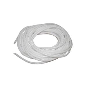 ESPIRAL PORTACABLE COLA DE CHANCHO COLOR BLANCO, 6MM BOLSA DE 10METROS