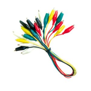 SET DE COCODRILOS PEQUEÑOS CON CABLE 50CM MODELO (QK-8143) 10 PIEZAS
