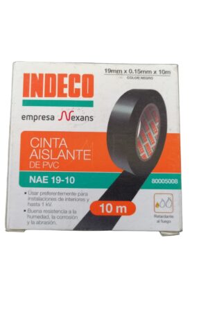 CINTA AISLANTE ELECTRICA DE VINIL USO GENERAL ,19MM X 0.15MM X 10M (COLOR NEGRO)