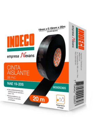 CINTA AISLANTE ELECTRICA DE VINIL USO GENERAL ,19MM X 0.15MM X 20M (COLOR NEGRO)