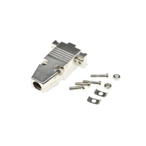 CAPUCHA PARA CONECTOR DB9 Y (DB15, 3 HILERAS) METALICO COLOR PLATA