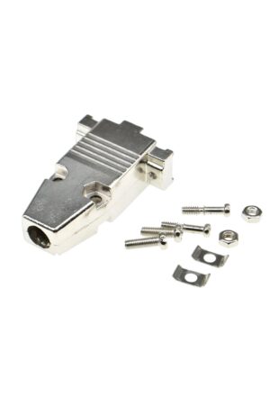 CAPUCHA PARA CONECTOR DB9 Y (DB15, 3 HILERAS) METALICO COLOR PLATA