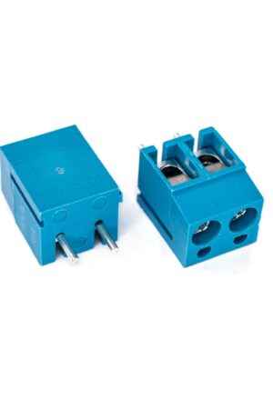 BORNERA DE CONEXION MONTAJE IMPRESO COLOR AZUL (RECTO) (2 CONTACTOS) 300V/10A PITCH 5.0MM 14-22 AWG