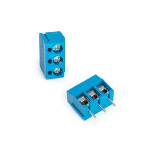BORNERA DE CONEXION MONTAJE IMPRESO COLOR AZUL (RECTO) (3 CONTACTOS) 300V/10A PITCH 5.0MM 14-22 AWG