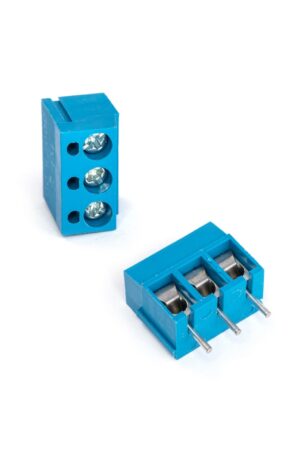 BORNERA DE CONEXION MONTAJE IMPRESO COLOR AZUL (RECTO) (3 CONTACTOS) 300V/10A PITCH 5.0MM 14-22 AWG