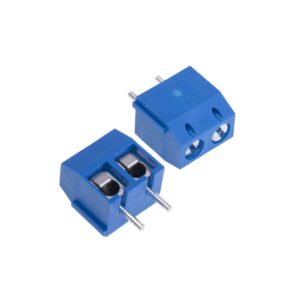 BORNERA DE CONEXION MONTAJE IMPRESO COLOR AZUL (RECTO) (2 CONTACTOS) 300V/10A PITCH 5.0MM 14-22 AWG