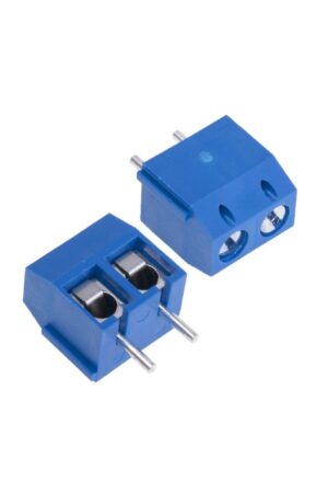 BORNERA DE CONEXION MONTAJE IMPRESO COLOR AZUL (RECTO) (2 CONTACTOS) 300V/10A PITCH 5.0MM 14-22 AWG