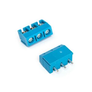BORNERA DE CONEXION MONTAJE IMPRESO COLOR AZUL (RECTO) (3 CONTACTOS) 300V/10A PITCH 5.0MM 14-22 AWG