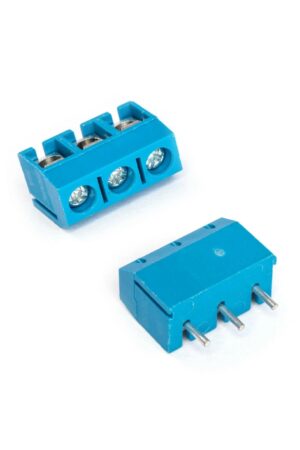 BORNERA DE CONEXION MONTAJE IMPRESO COLOR AZUL (RECTO) (3 CONTACTOS) 300V/10A PITCH 5.0MM 14-22 AWG