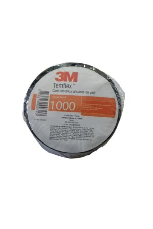 CINTA ELECTRICA DE VINIL 3M™ TEMFLEX™ 1000, NEGRA, 19 MM X 4.5 METROS