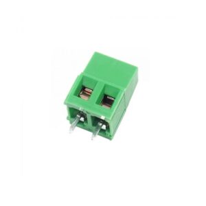 BORNERA DE CONEXION MONTAJE IMPRESO COLOR VERDE (RECTO) (2 CONTACTOS) 300V/10A PITCH 5.0MM 12-22 AWG