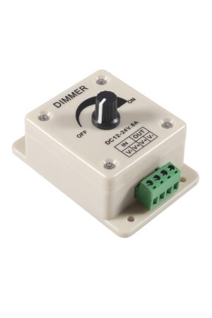 MODULO DIMMER PARA LUCES LED O MOTOR DC, CARCASA PLASTICA 12-24VDC/8A