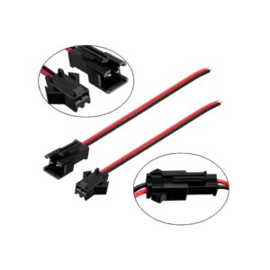 CONECTOR MOLEX JST AEREO 2.54MM MACHO Y HEMBRA, NEGRO (CABLE 15CM) 2 PINES