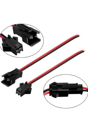 CONECTOR MOLEX JST AEREO 2.54MM MACHO Y HEMBRA, NEGRO (CABLE 15CM) 2 PINES