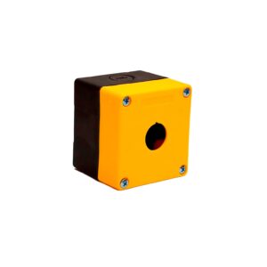 CAJA BOTONERA PARA PULSADOR COLOR AMARILLO 22MM 1 ORIFICIO