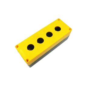 CAJA BOTONERA PARA PULSADOR COLOR AMARILLO 22MM 4 ORIFICIO