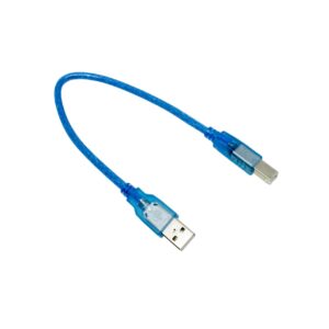 CABLE USB TIPO B, VER.2.0 PARA ARDUINO COLOR CELESTE 30CM