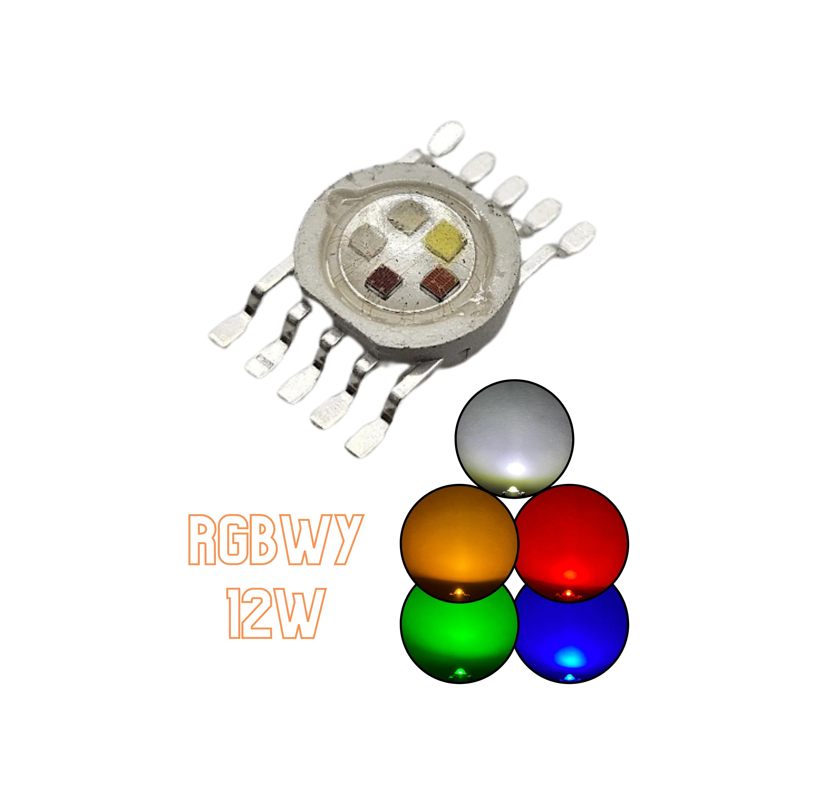 LED LUXEON 3W SIN DISIPADOR 12 PINES COLOR RGB - NyabbyCorp