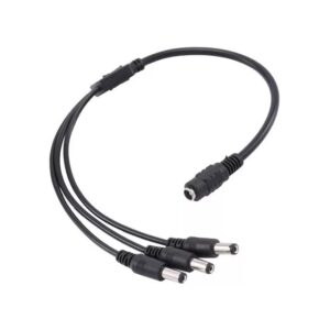 CONECTOR DE ALIMENTACION DC 2.1MM CABLE PULPO 1X3 PARA CAMARAS DE SEGURIDAD