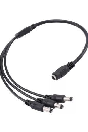 CONECTOR DE ALIMENTACION DC 2.1MM CABLE PULPO 1X3 PARA CAMARAS DE SEGURIDAD