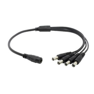 CONECTOR DE ALIMENTACION DC 2.1MM CABLE PULPO 1X4 PARA CAMARAS DE SEGURIDAD