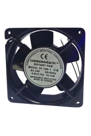 VENTILADOR 24VAC 0.86/0.76A 120X120X38MM CON RODAJE COMMONWEALTH FP-108-1-24VAC