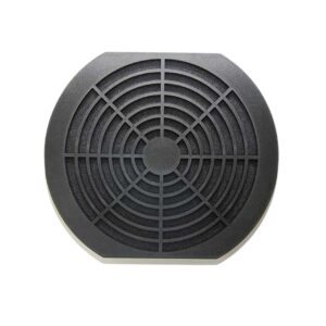 REJILLA CUBIERTA DE PLASTICO NEGRO CON FILTRO PARA VENTILADOR 172X150MM