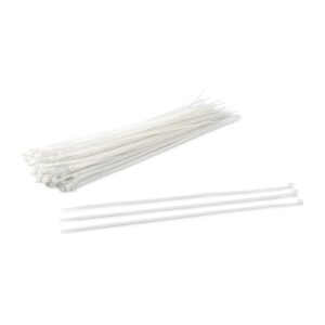 PRECINTO DE SEGURIDAD 4.8W X 400MM LARGO, PAQUETE DE 100 PIEZAS (BLANCO)